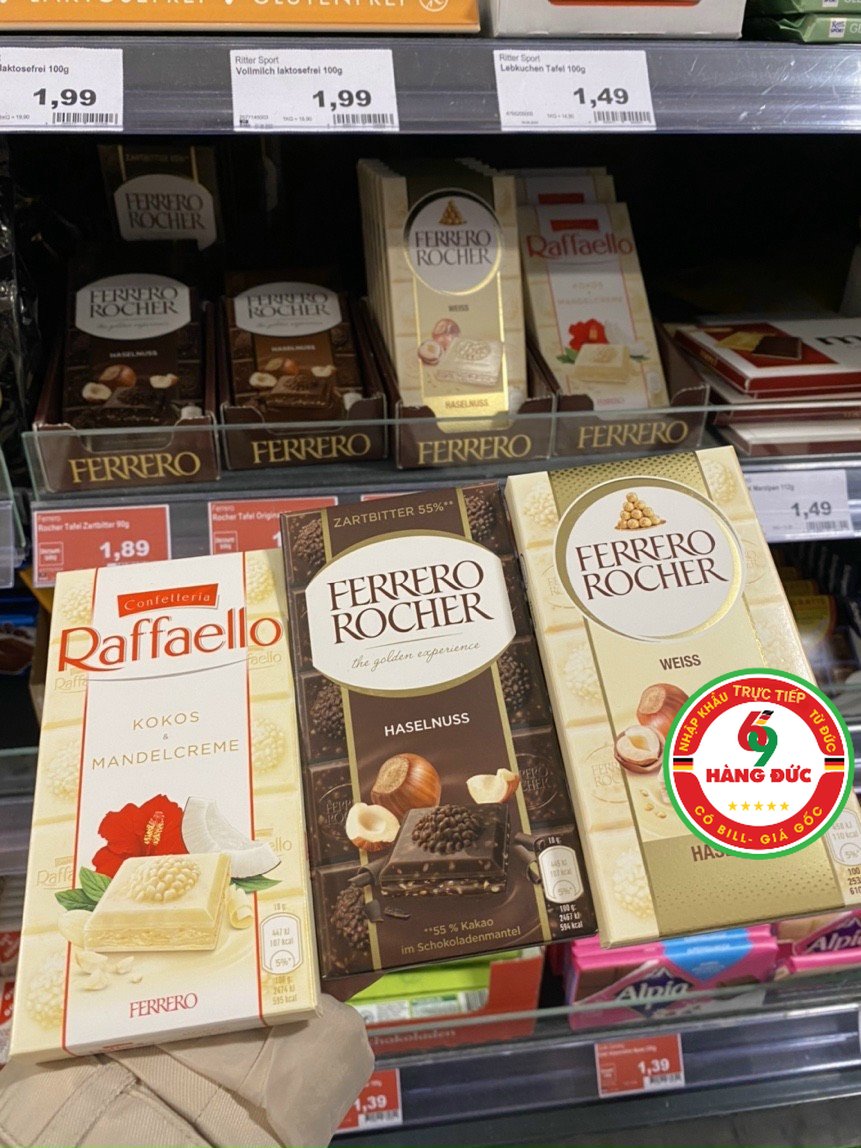 Socola thanh raffaello/ ferrero rocher của đức - hangduc69
