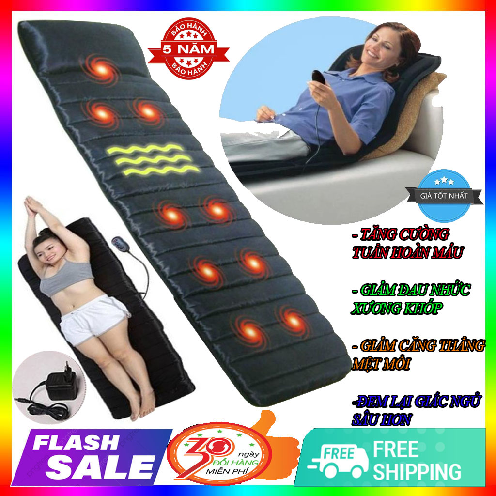 [CAM KẾT HOÀN TIỀN NẾU SẢN PHẨM LỖI] Nệm massage toàn thân, máy massage toàn thân đa năng LZ332 Massage 9 điểm rung, Có thể sử dụng trực tiếp trên ghế sofa, ghế văn phòng, ghế ô tô hoặc đặt lên giường ngủ rất tiện dụng