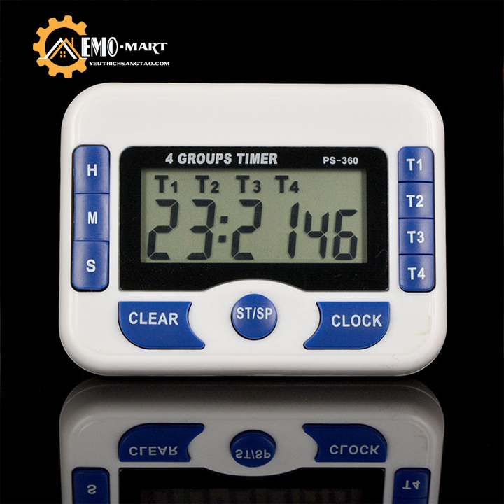 Đồng hồ bấm giờ đếm ngược điện tử 4in1 PS-360