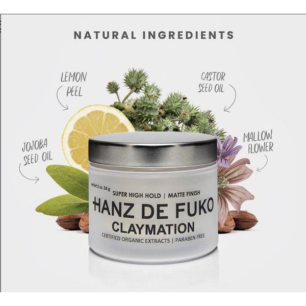 Sáp vuốt tóc hanz de fuko claymation 56g - chính hãng usa - sáp vuốt tóc nam hanz de fuko claymation 56 gram
