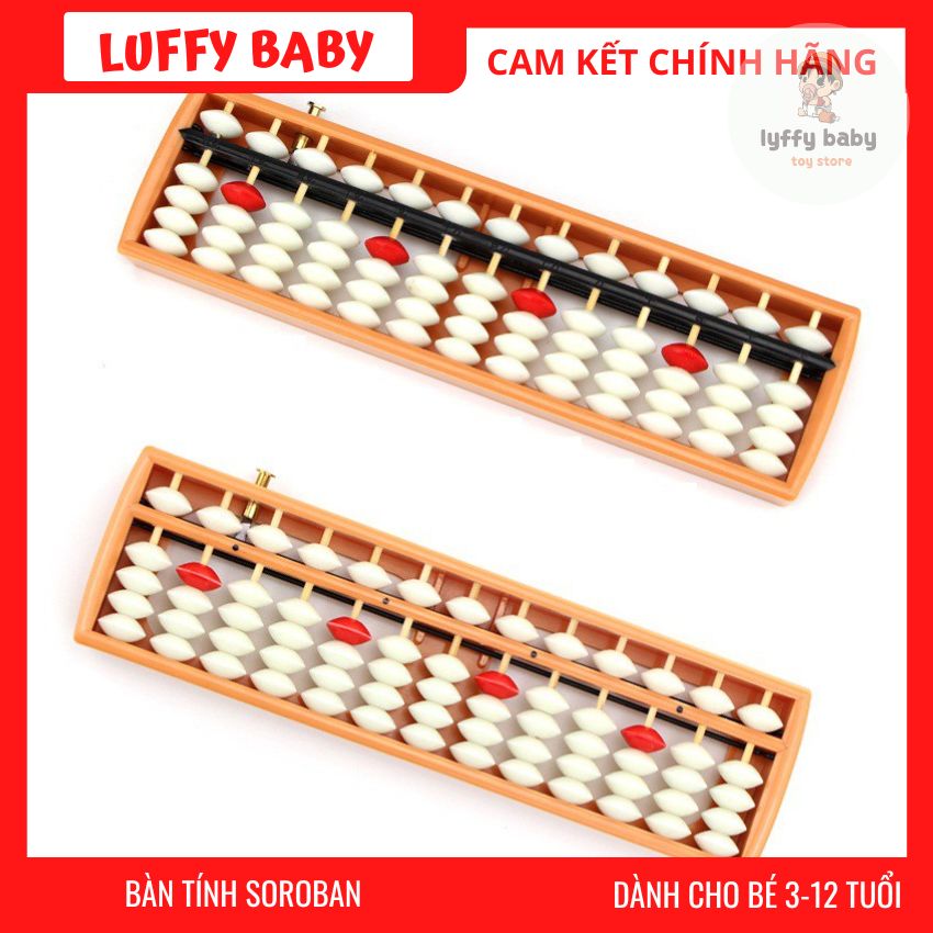 Bàn tính soroban 13 cột cao cấp có nút bấm xóa