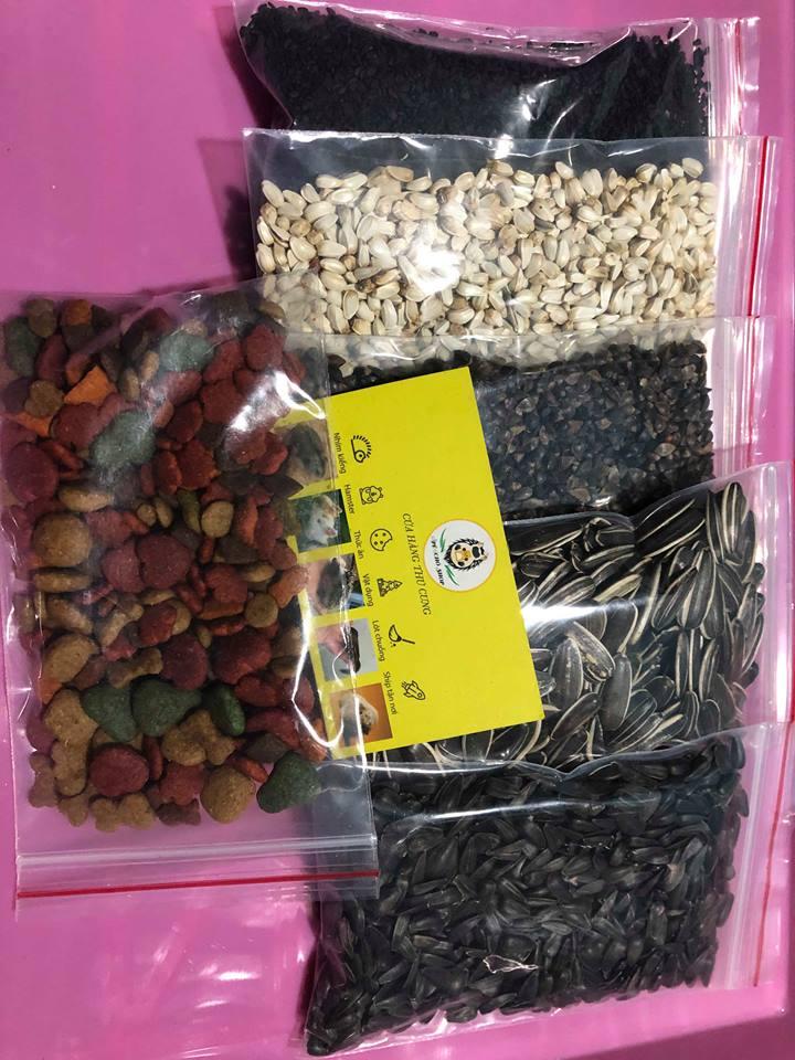 Combo TIẾT KIỆM 5 loại Hạt nhiều dinh dưỡng nhất cho hamster baby ,hamster bầu và sóc ( Tặng kèm bịch snack khai vị)