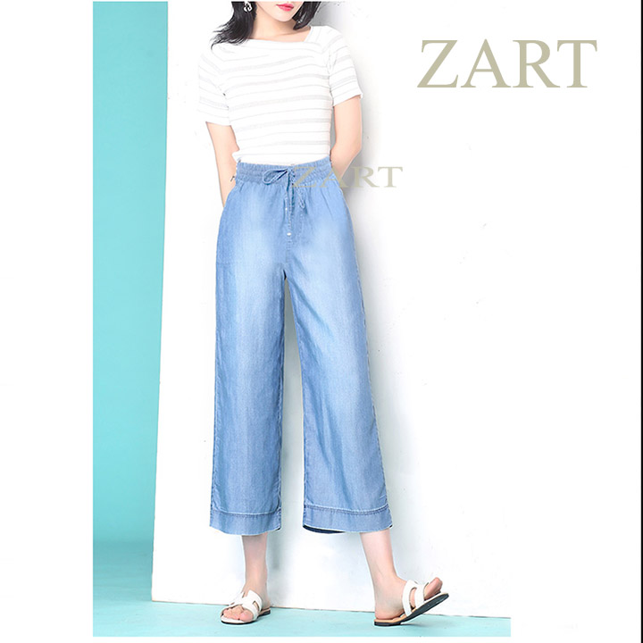 Quần jeans rủ suông lửng lưng thun-jnthun