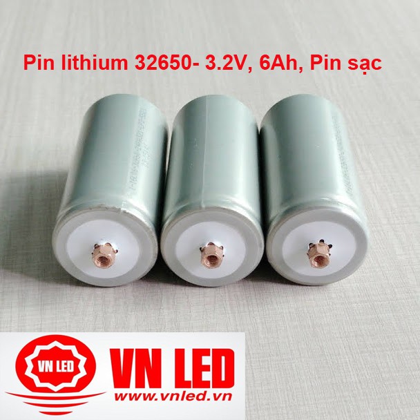 Pin lithium 32650- 3.2v, 6ah, pin sạc lithium sắt, tặng kèm ốc, vít