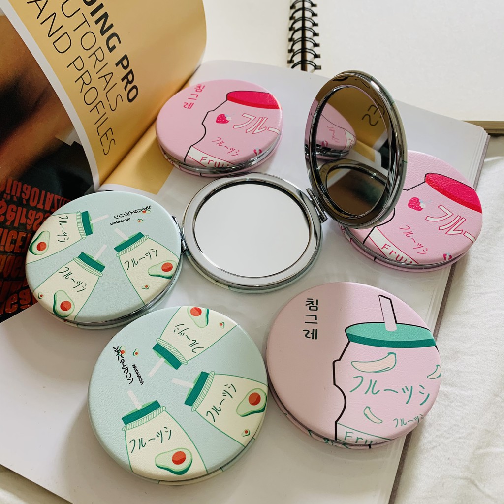 Gương Mini nhỏ gọn hình CHAI SỮA siêu đáng yêu