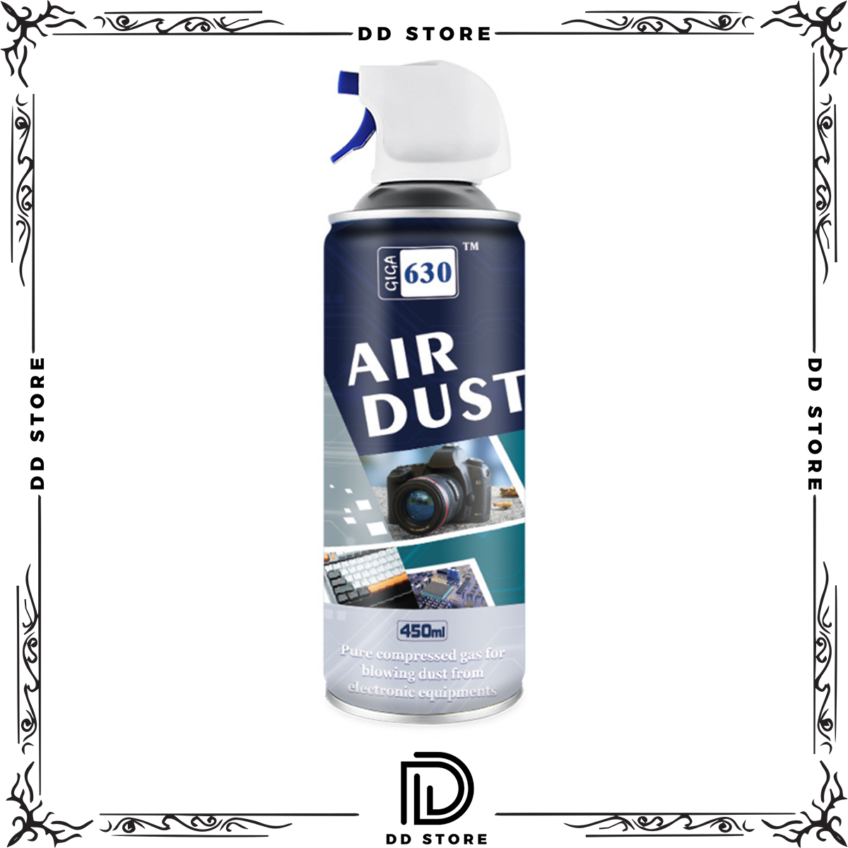 Bình xịt khí nén air duster vệ sinh xe, bàn phím, laptop - dd store dung tích 450ml