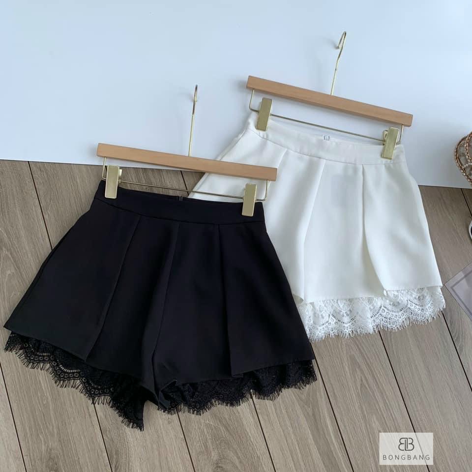 Quần Short Ngắn Phối Ren, Quần Đùi Phối Ren Cá Tính