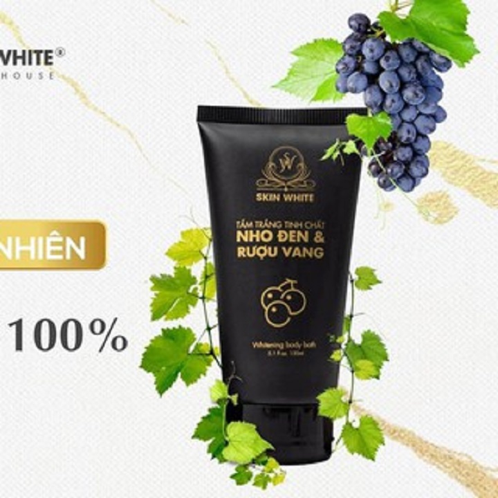 Tắm Trắng Tinh Chất Nho Đen - Rượu Vang  Sữa Tắm hương nho- chai 150ml