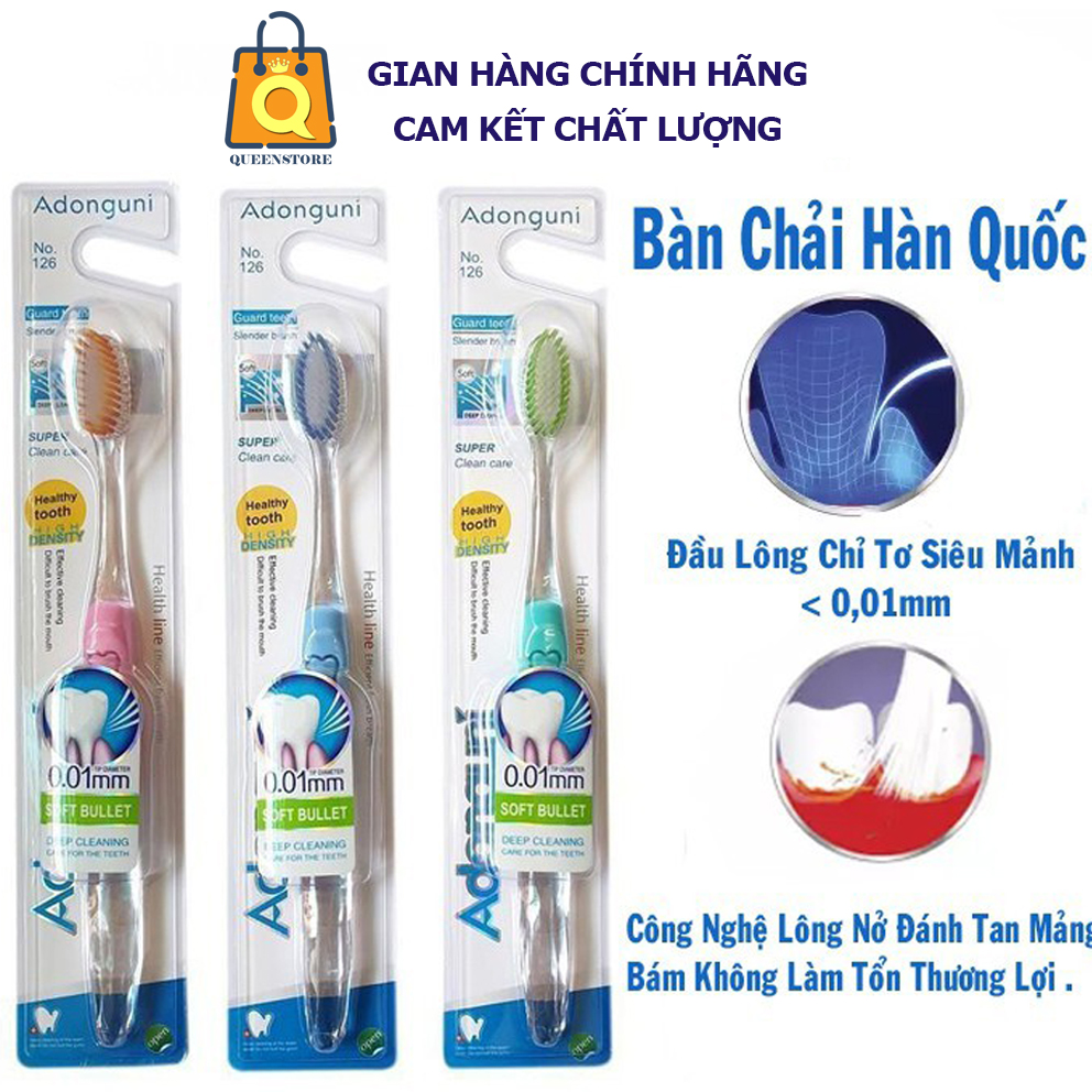 Bàn chải đánh răng hàn quốc lông tơ siêu mềm mịn - queenstore