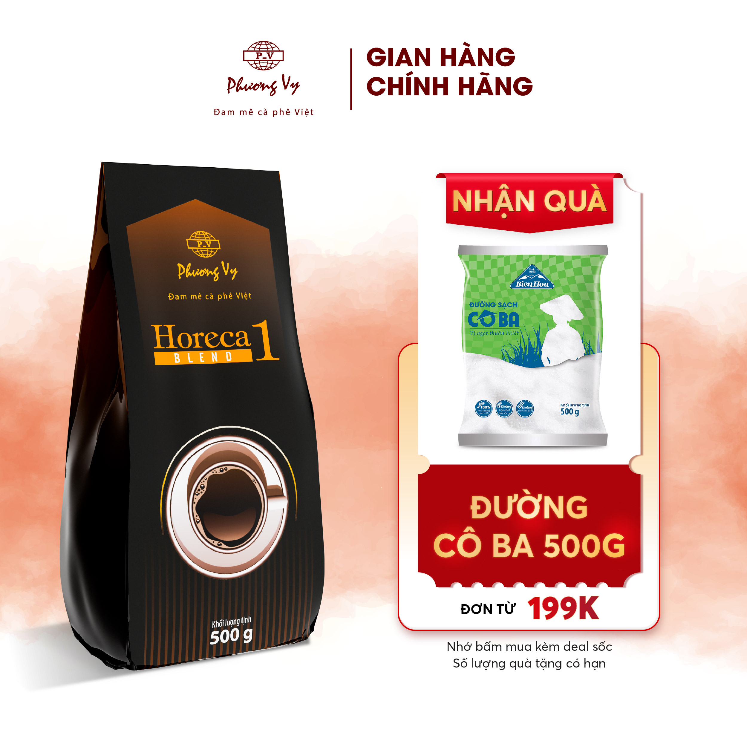 Cà Phê Truyền Thống Horeca Blend số 1 500g đậm vừa, sánh nước, cà phê pha phin dành cho quán, Phương Vy Coffee