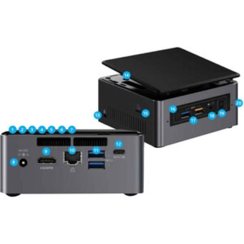Máy tính để bàn pc intel nuc kit nuc7i3 i3 7100 ram 8g ssd 120g