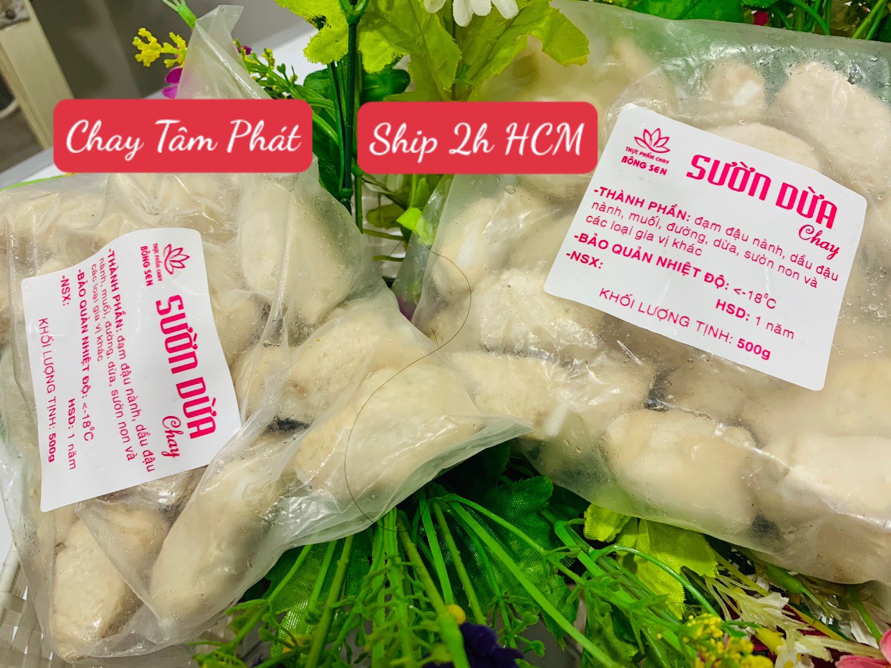 1kg sườn dừa chay nhà làm/ rất ngon/ hàng đông lạnh chỉ bán hcm