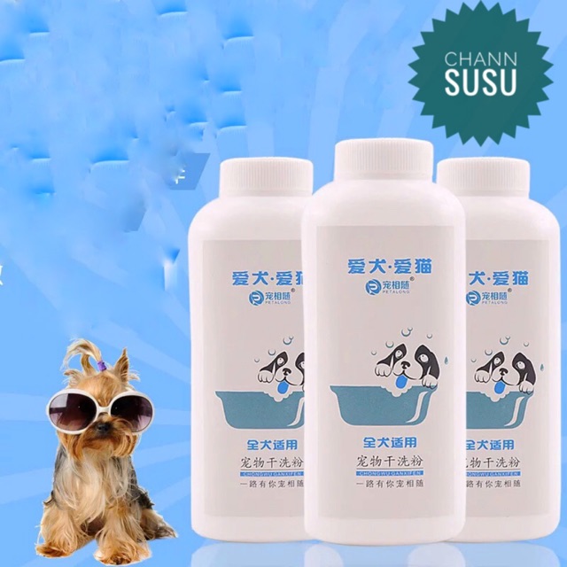 Bột tắm khô cho thú cưng chó mèo - Bột tắm khô nội địa - Channsusu Pet Shop