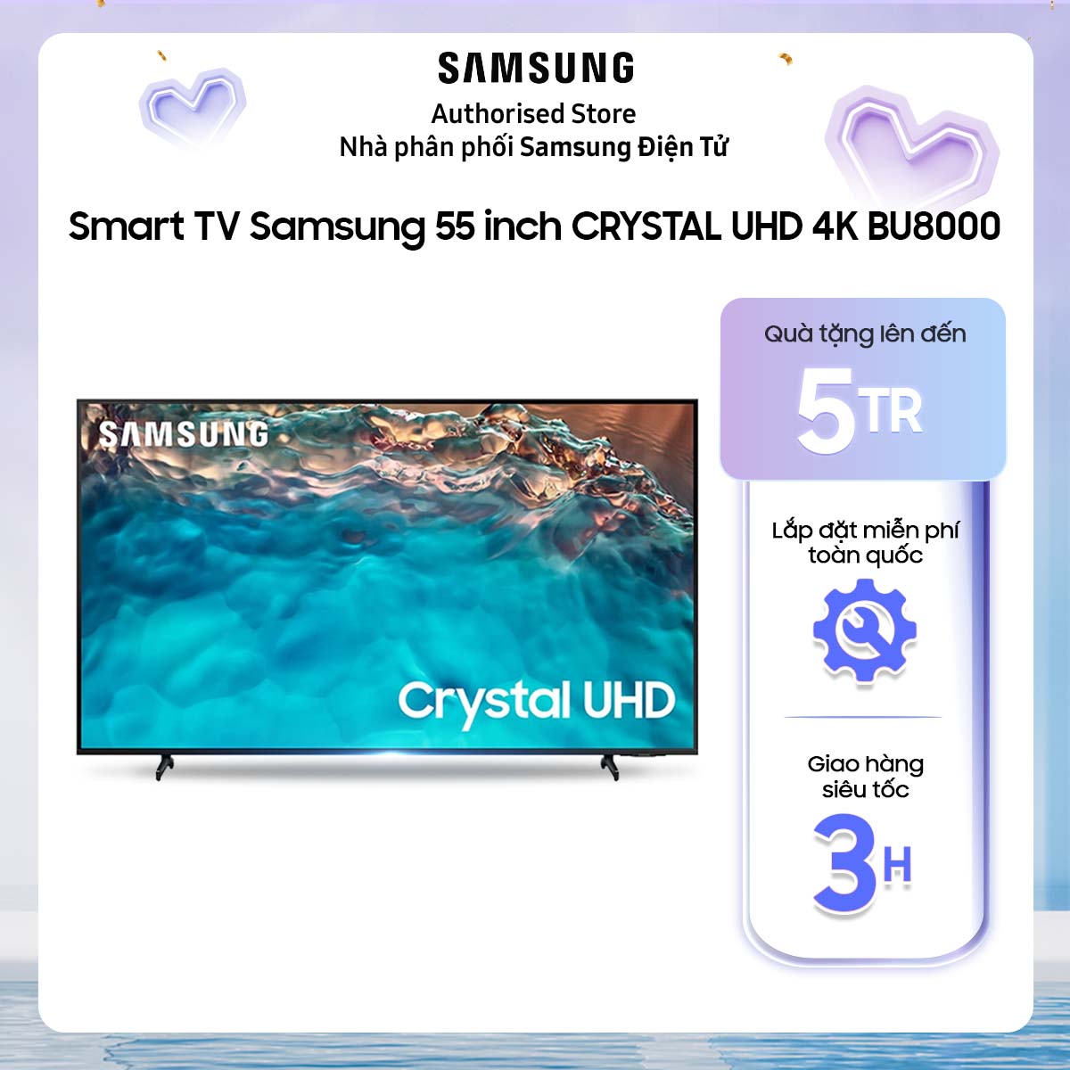 55bu8000 - smart tivi samsung crystal uhd 4k 55 inch ua55bu8000 ua55bu8000kxxv