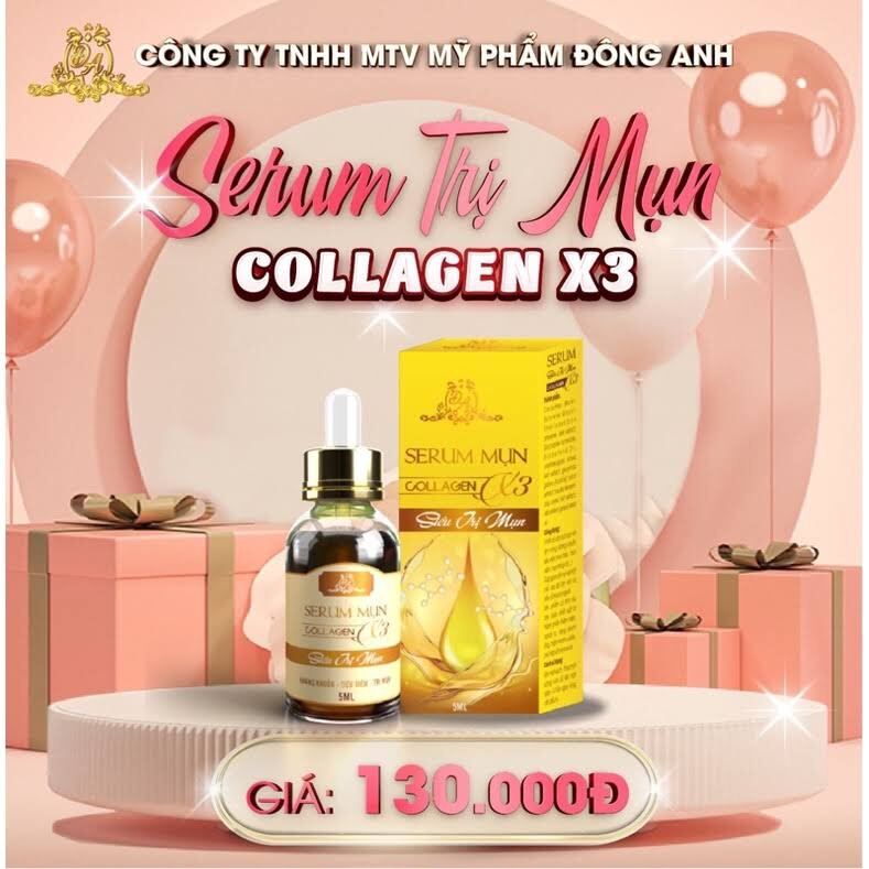 Serum mụn Collagen X3 Luxury mỹ phẩm Đông Anh
