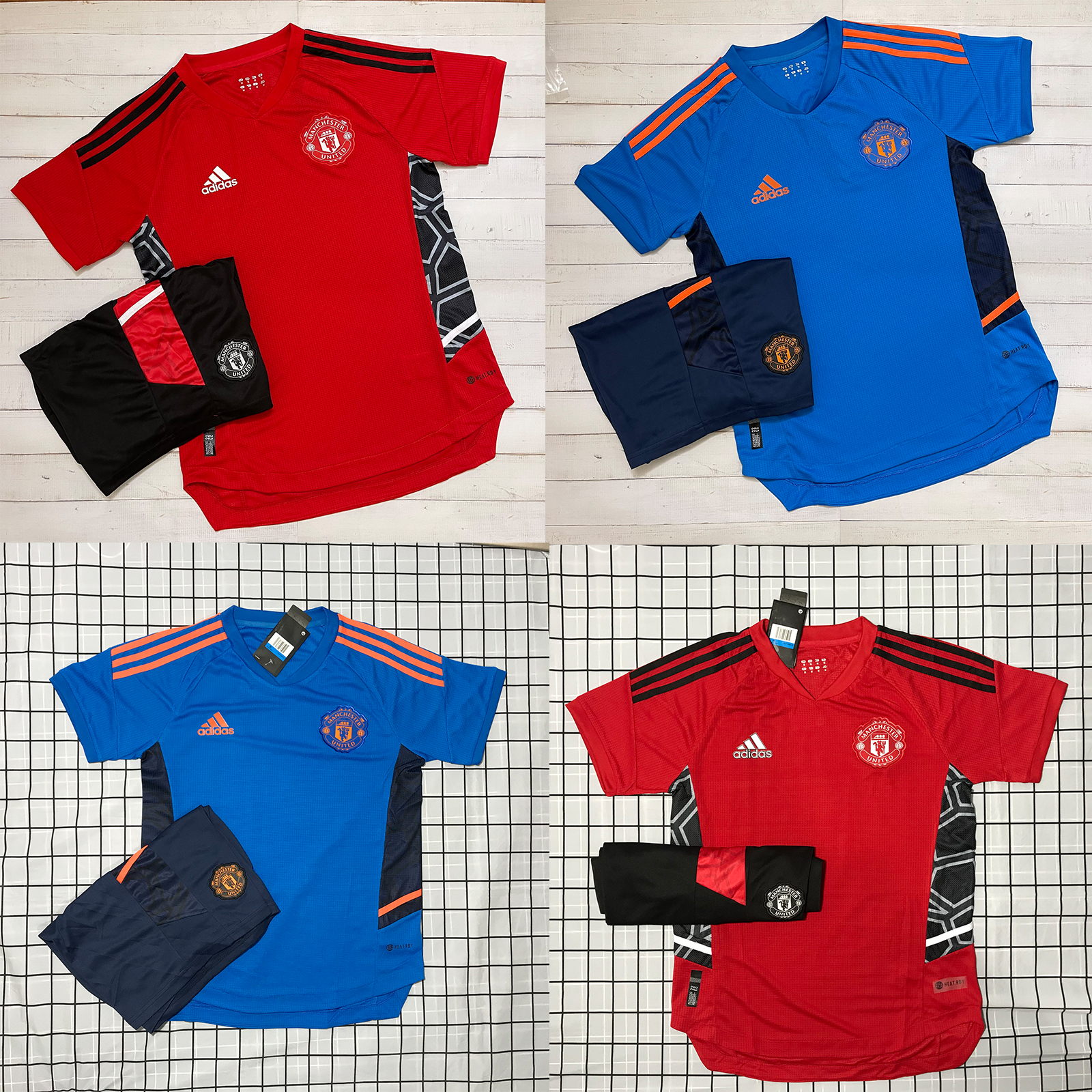 Áo quần bóng đá-Áo quần Đá Banh Câu Lạc Bộ Manchester United -Mẫu KHỎI ĐỘNG- Mùa Giải Mới-Chất Polyester Gai Thái Cao Cấp