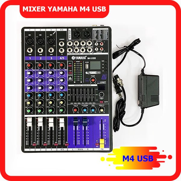 Mixer yamaha m4 usb âm 99 hiệu ứng tích hợp sẵn