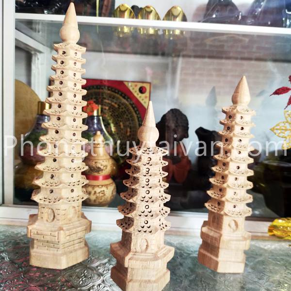Tháp văn xương gỗ đào 7,9,11,13 tầng🌵 phong thủy