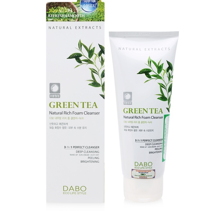 Sữa rửa mặt dabo trà xanh cao cấp 3-in-1