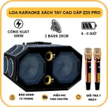 Loa Karaoke Xách Tay Cao Cấp Z20 Pro - Hệ Thống 12 Loa 2 Bass 20Cm, 2 Treble, 8 Trung Âm Thanh Vòm Sống Động - Loa Kéo Xách Tay Kèm 2 Mic Không Dây Chống Hú - Công Suất Cực Lớn Âm Trầm Mạnh, Cổng Kết Nối Đa Dạng HDMI, Optical, Bluetooth, Guitar