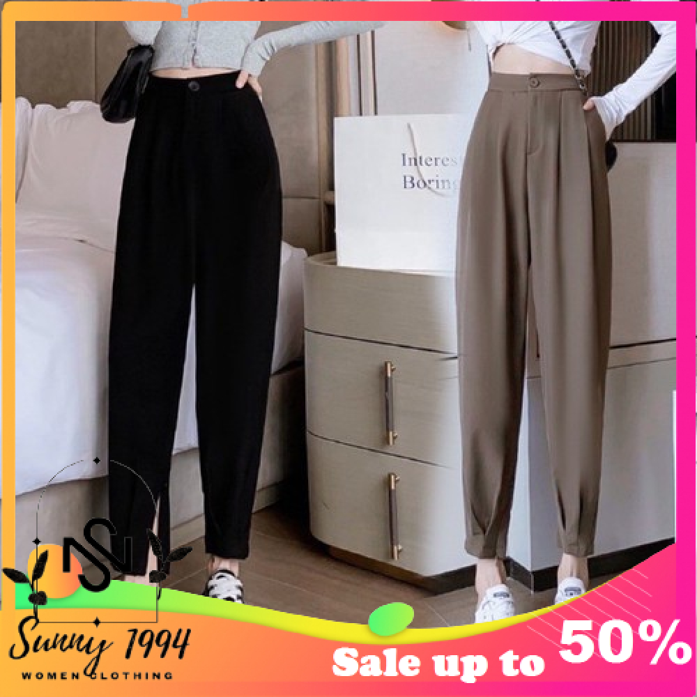 Quần tây baggy bo gấu khéo khóa