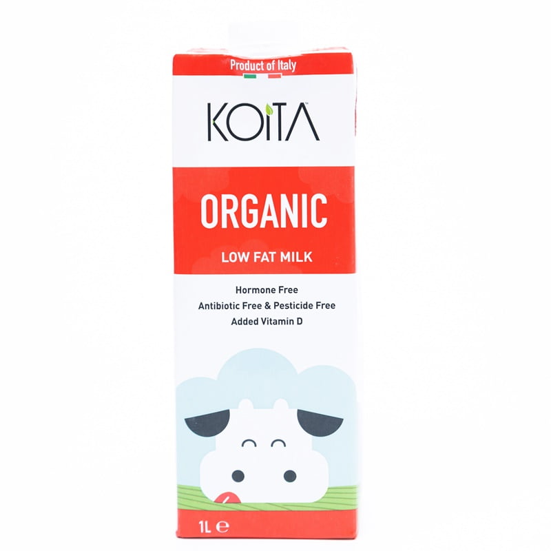 Sữa bò ít béo hữu cơ Koita 200ml 1L