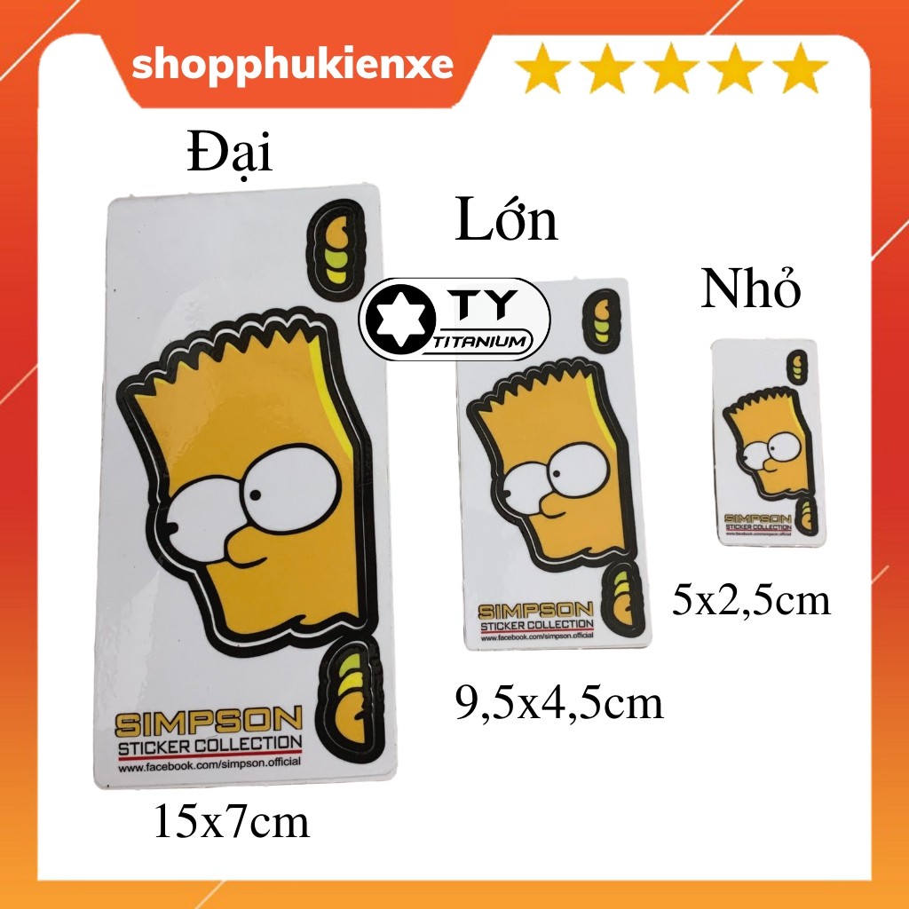 ⛳tem dán trang trí đẹp⛳tem simpson cậu bé núp lùm chống nước ⛳sticker logo độc đáo⛳ dán mũ bảo hiểm