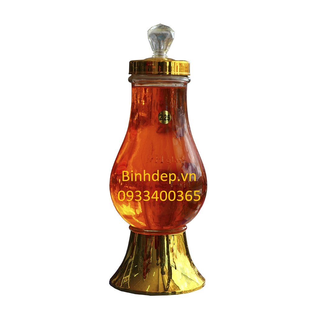 Bình thuỷ tinh ngâm rượu 2.25 lít không vòi cao cấp thương hiệu Phú Hoà xuất xứ Việt Nam