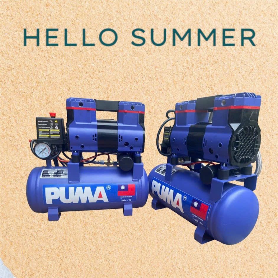 Máy nén khí Puma 9L không dầu, máy nén khí nhanh, công suất 1280W gây ồn khi sử dụng