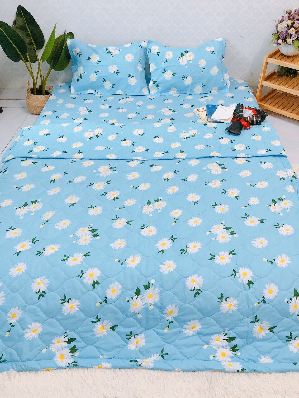 Set 5 Món Chăn Hè - Ga Gối Cotton REMATO