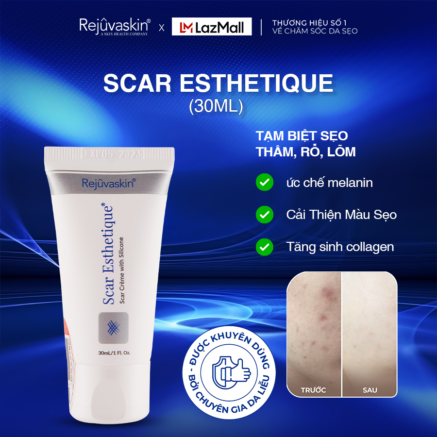 Kem Xóa Mờ Sẹo Thâm, Rỗ, Lõm Rejuvaskin Scar Esthetique 30ml