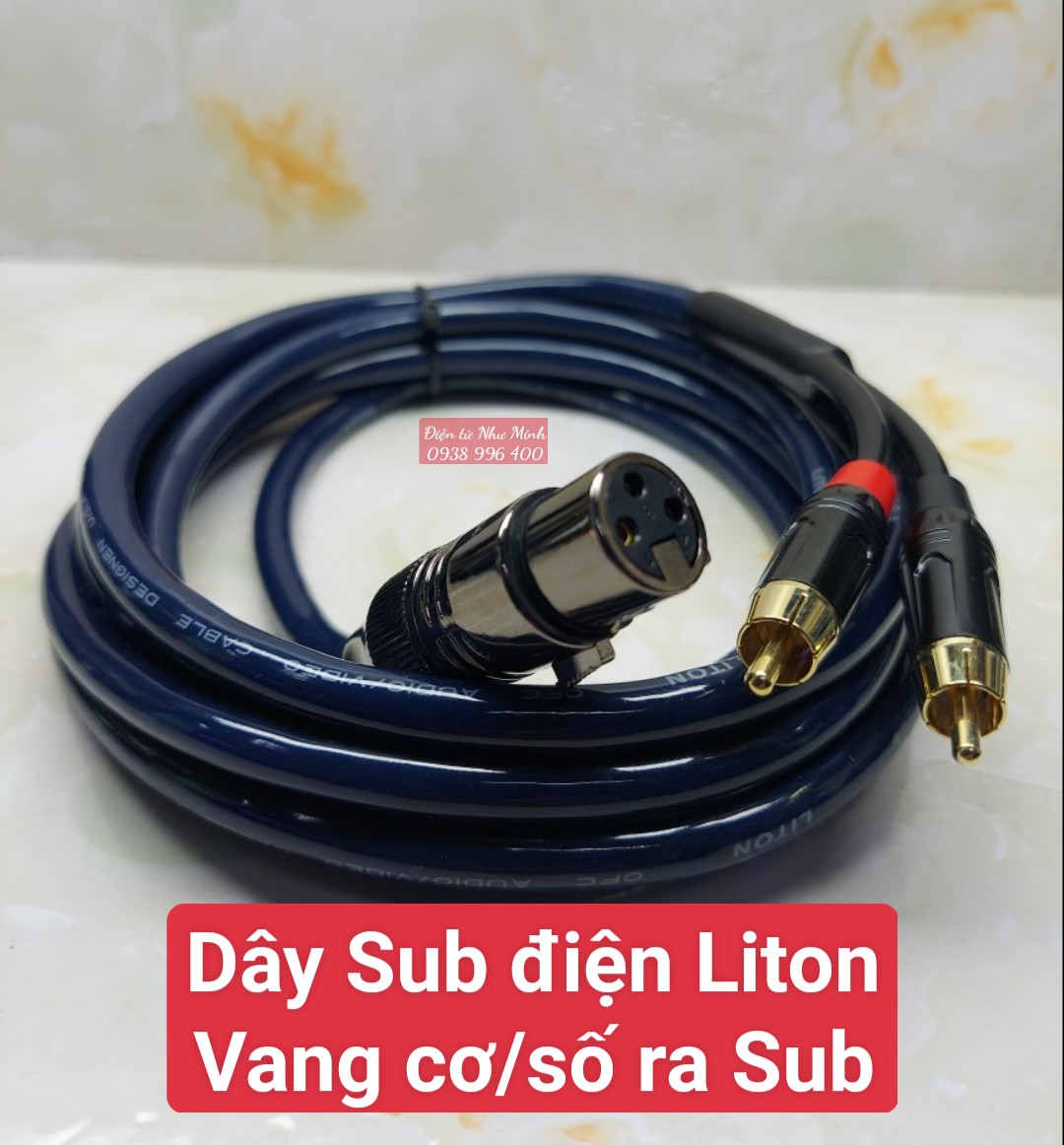 Dây Sub điện Liton kết nối từ Vang Cơ/ Vang Số canon  ra Sub điện av