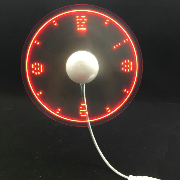 Quạt USB Hình Đồng Hồ hiệu ứng đèn led siêu độc đáo