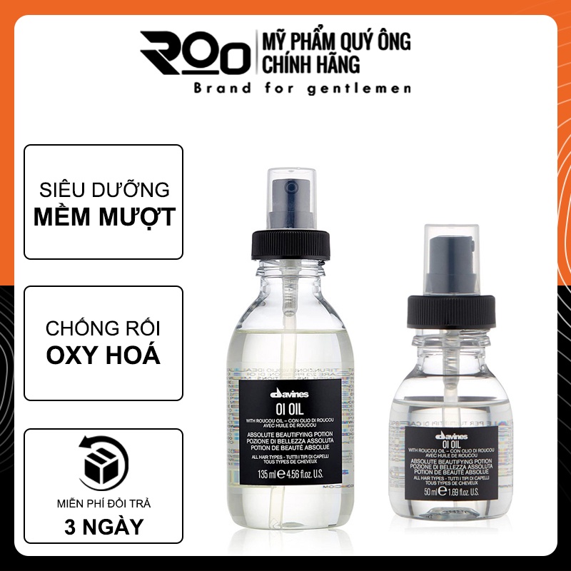 Tinh dầu dưỡng bóng tóc hoàn mỹ davines oi oil roovietnam