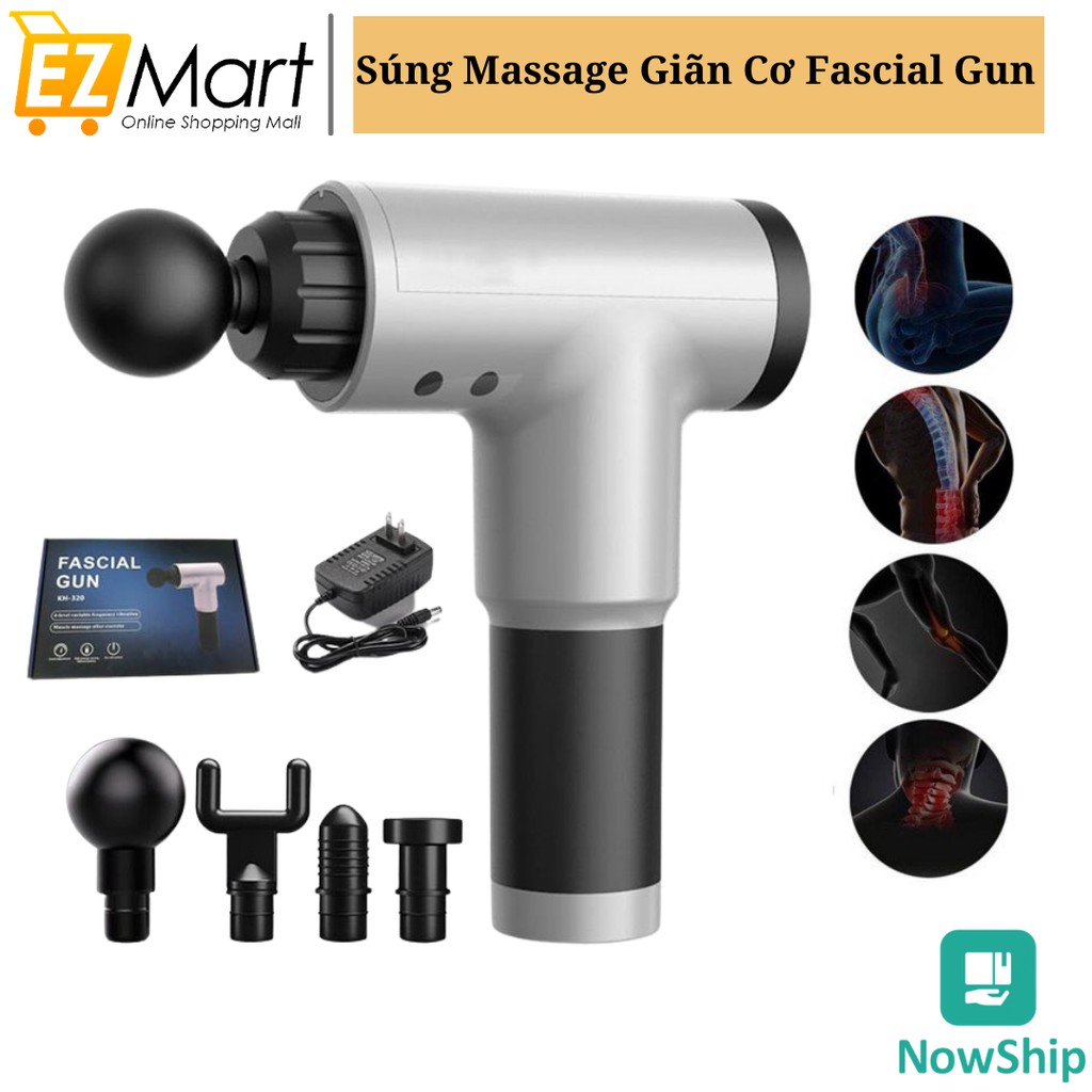 Súng Massage Giãn Cơ Fascial Gun Súng massage gun cầm tay máy massage trị liệu Massage gun, súng massage cầm tay giá rẻ tháng 07/2022 Súng massage Gun trị đau nhức giảm căng cơ Nhật Bản