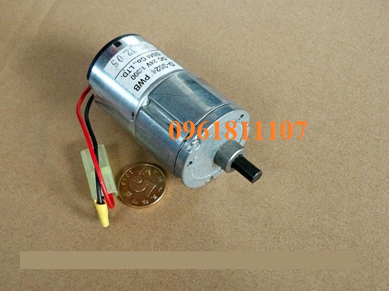 [Nhông kim loại] Motor giảm tốc 24V 3524 17rpm 17 vòng ratio: 1 : 300, động cơ giảm tốc 24V