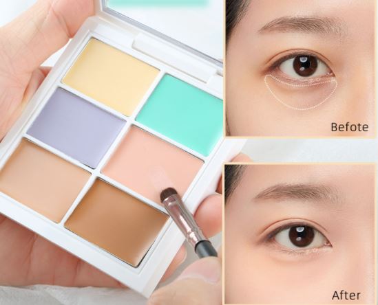 Bảng 6 ô che khuyết điểm triệt sắc, che vết mụn, quầng thâm và đốm MAYCHEER NO.1077