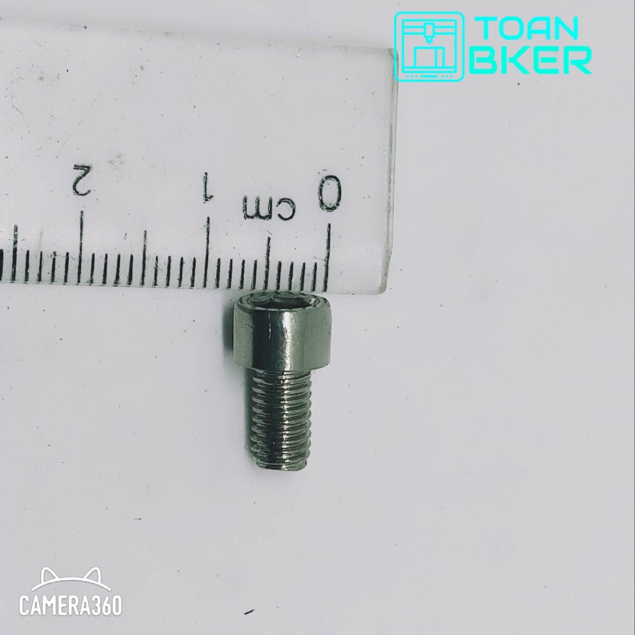 Bộ 10 bulong lục giác đầu chìm 8mm M3/M4/M5 inox sáng bóng đẹp đẽ