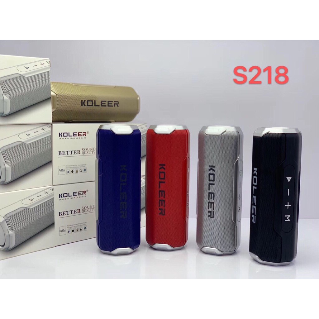 [HCM]Loa Bluetooth KOLEER S218 Công Suất 10W Bass Cực Mạnh Siêu Hay- Hỗ Trợ Thẻ Nhớ/USB/AUX/FM.Sản Phẩm Bán Chạy Top 1. Bảo Hành 1 Tháng.
