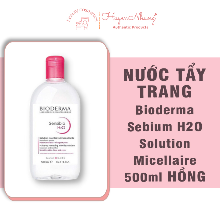Nước Tẩy Trang Bioderma Sensibio H2O Solution Micellaire 500ml Hồng