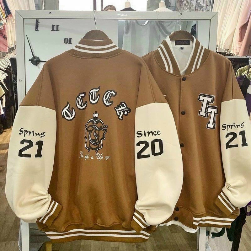 ÁO KHOÁC CARDIGAN NỈ NGOẠI NAM NỮ, IN LOGO CHỮ TT PHỐI CÁNH TAY SỐ 20 21 CỰC CHẤT