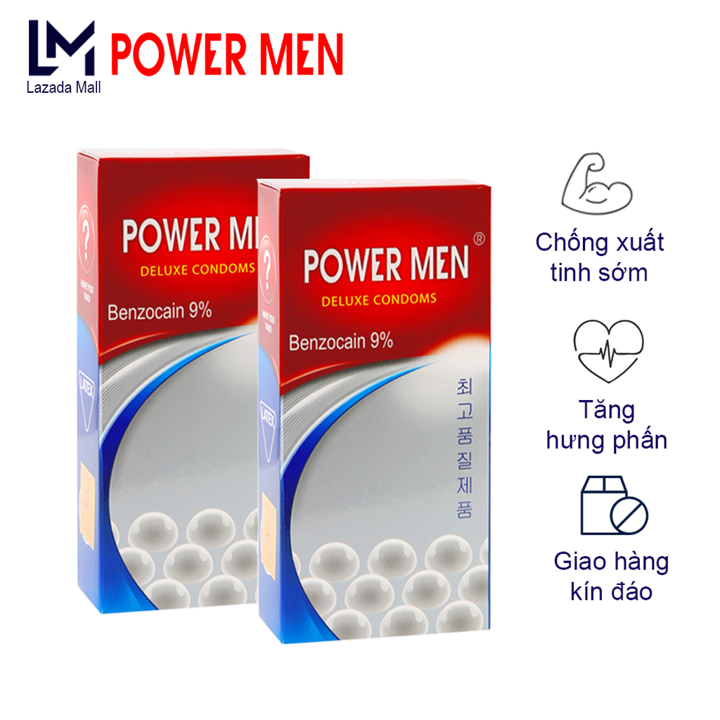 Combo 24 bao cao su gân gai Powermen Longer Plus New Chống xuất tinh sớm - Tăng khoái cảm