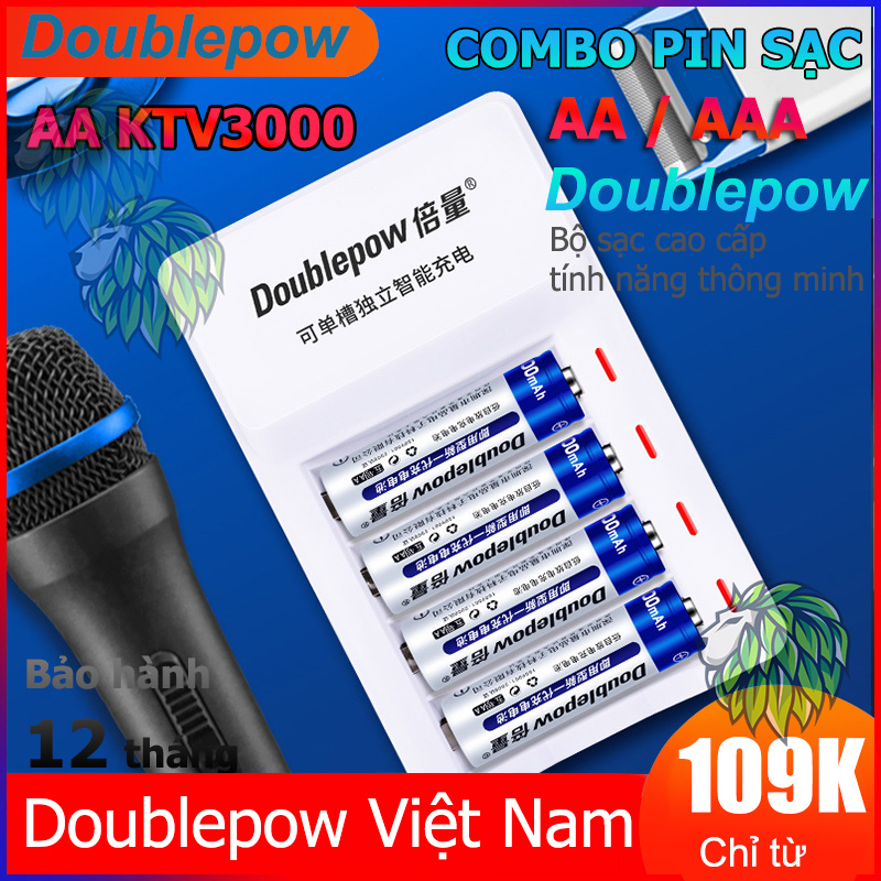 Bộ Sạc AA AAA tự ngắt + 4 Pin AA 3000mAh, Sạc Pin DP-K11 2A 3A Kèm 4 Pin 3000mAh Dung Lượng Cao Cho Thiết Bị Điện Tử - Đồ Chơi Trẻ Em - Micro Karaoke - Pin Đồng Hồ Treo Tường