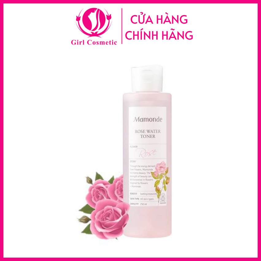 Nước Hoa Hồng MAMONDE - Toner Mamonde Rose Water cân bằng Ph cho da giúp da sáng mịn, hồng hào