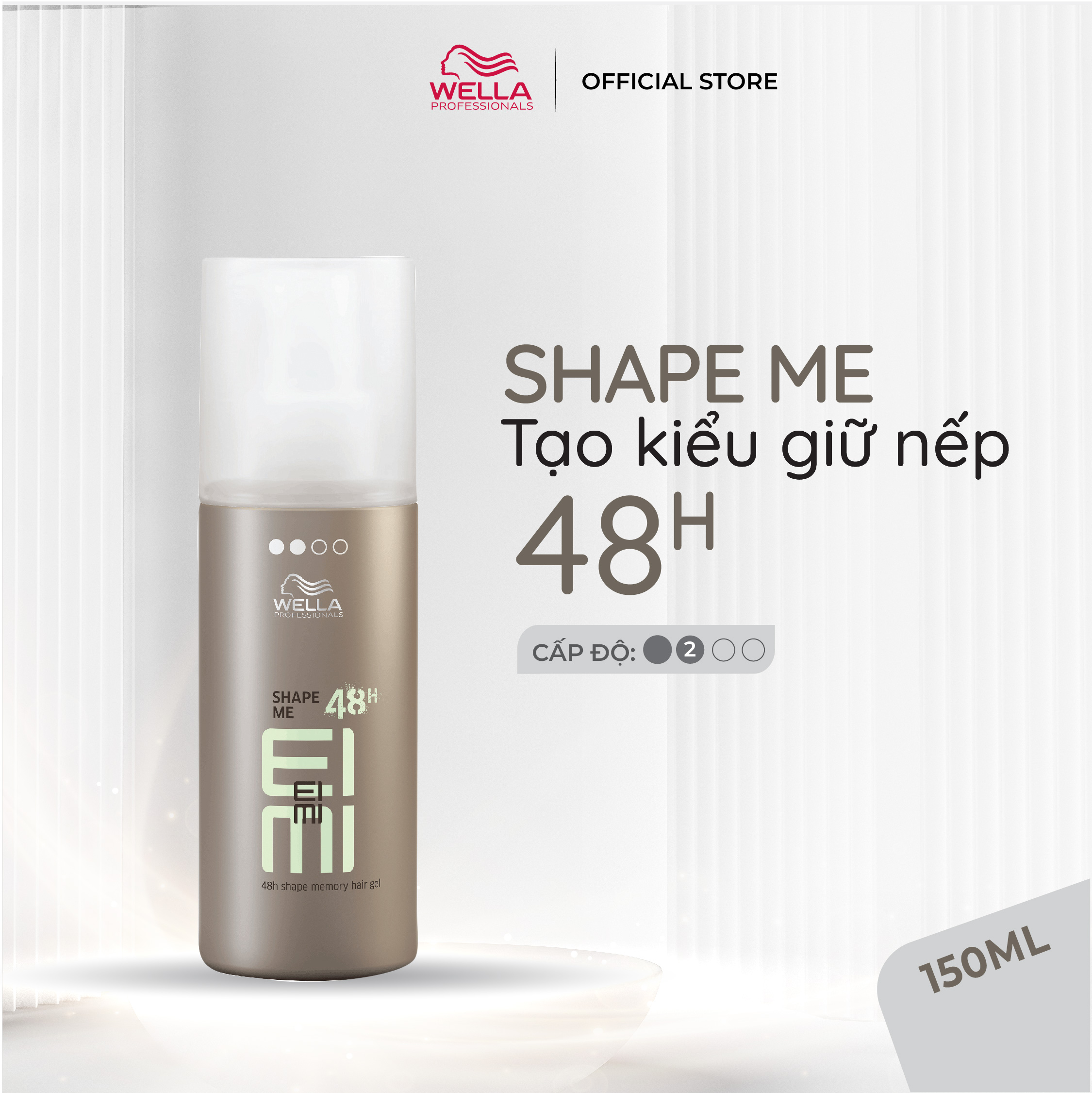 Gel tạo kiểu và duy trì wella eimi giữ nếp chuyên nghiệp shape me hair gel 150ml