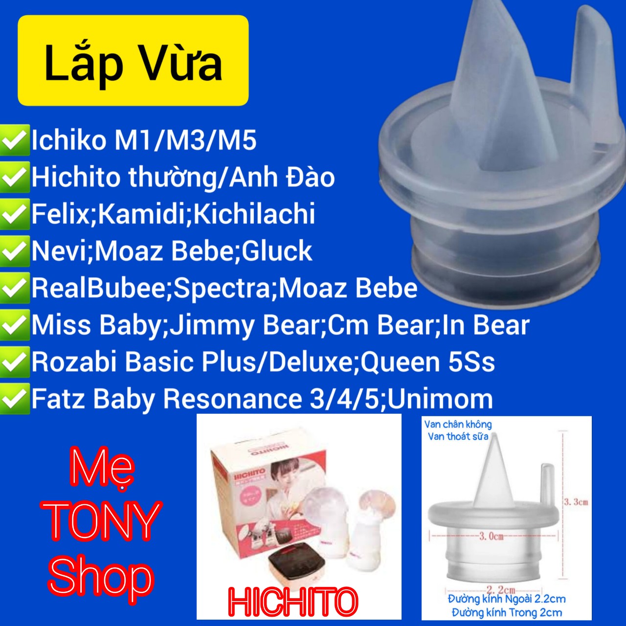 Van chân không,van thoát sữa,van caosu -máy hút sữa hichito nhật bản/hichito hoa anh đào