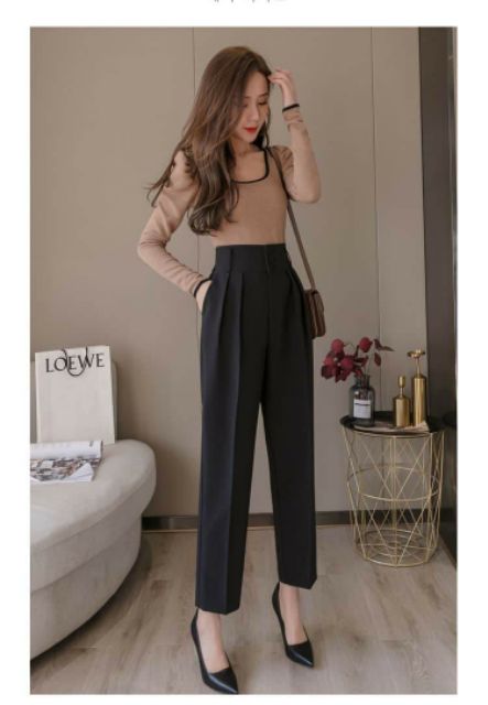 Sale hot , Quần baggy nữ lưng cao 3 khuy Hot trend 2021 , giá hấp dẫn , hỗ trợ ship 20k