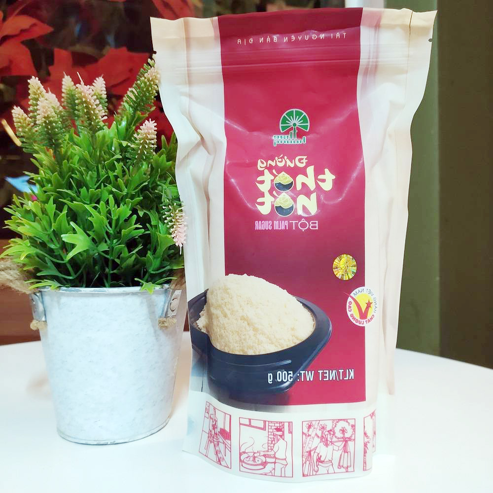 [ĐẶC SẢN AN GIANG] Combo 5 túi Đường thốt nốt bột hữu cơ hiệu Thảo Hương (thơm mịn, không vón cục, bảo quản lâu, Túi zipper tiện dụng) - HSD 01 năm