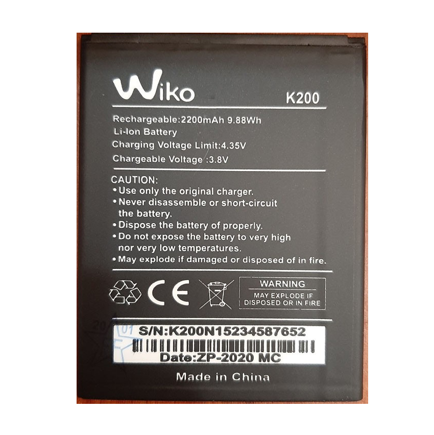 Pin điện thoại wiko sunny 3 plus / k200