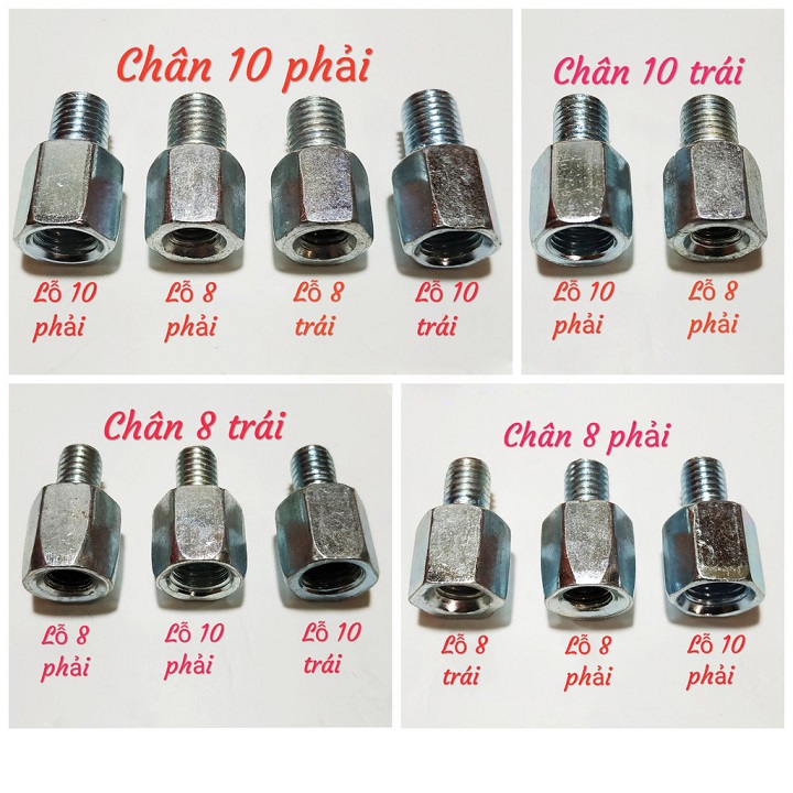 Ốc chuyển ren chân gương xe máy giá 1 cái
